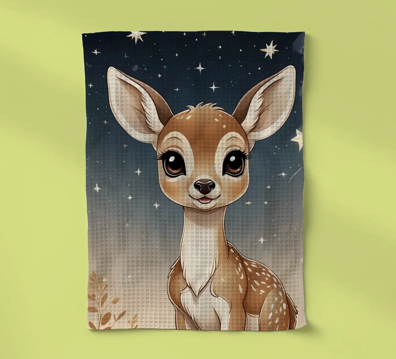 Adorable fauve en ciel étoilé torchon de DesignDoodle