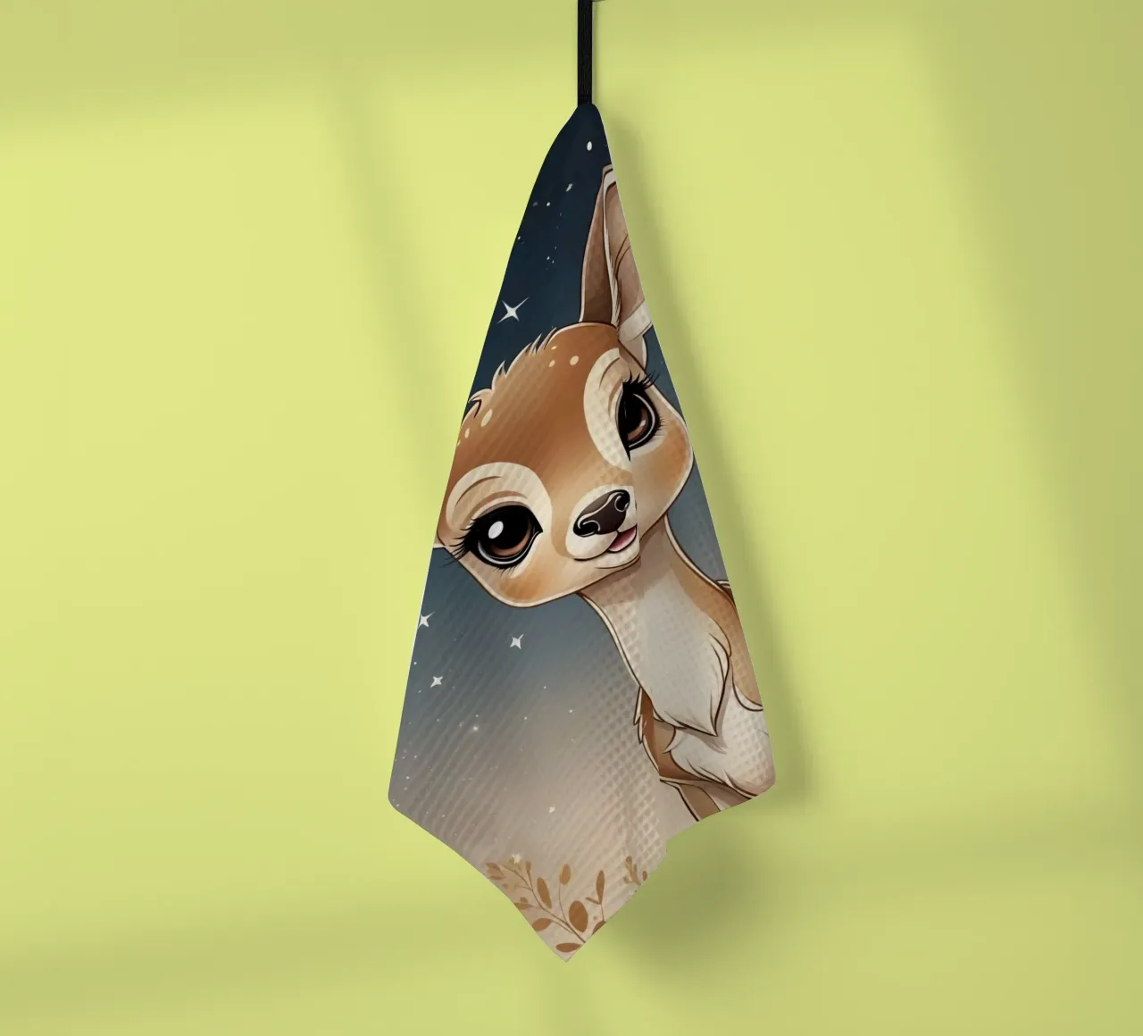 Adorable fauve en ciel étoilé torchon de DesignDoodle