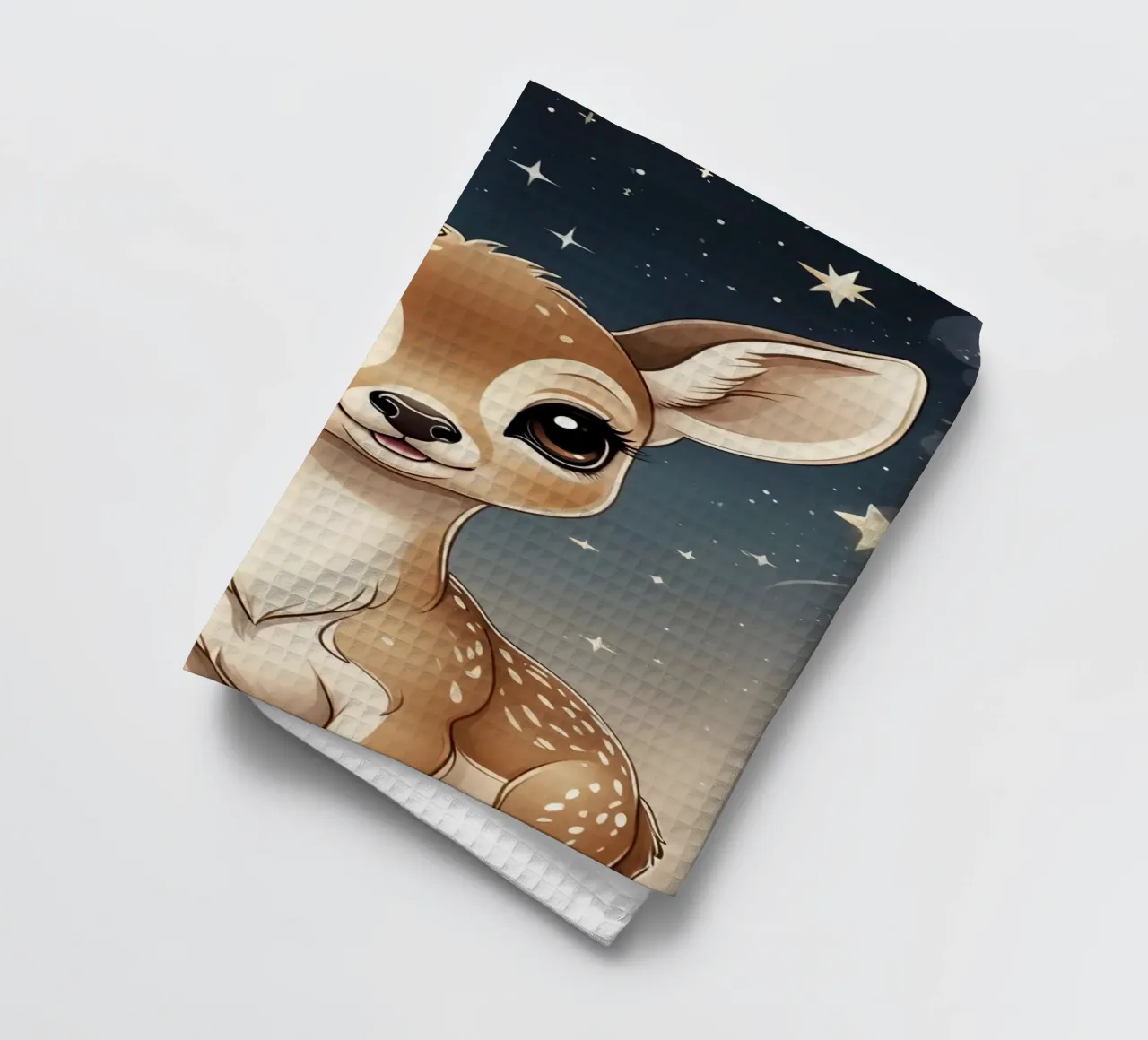 Adorable fauve en ciel étoilé torchon de DesignDoodle