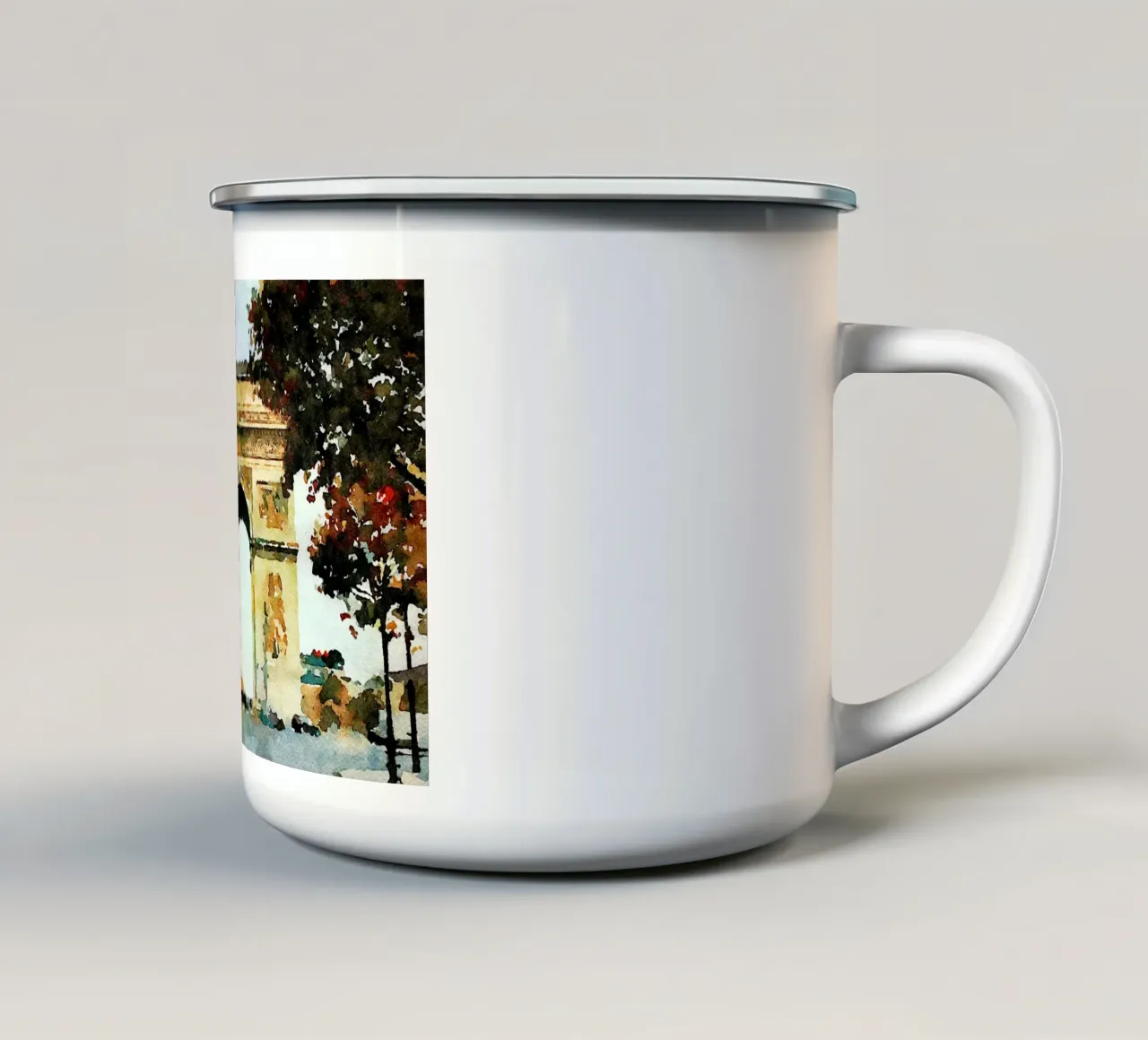 A Parigi tazza in smalto da Massimo Frascogna