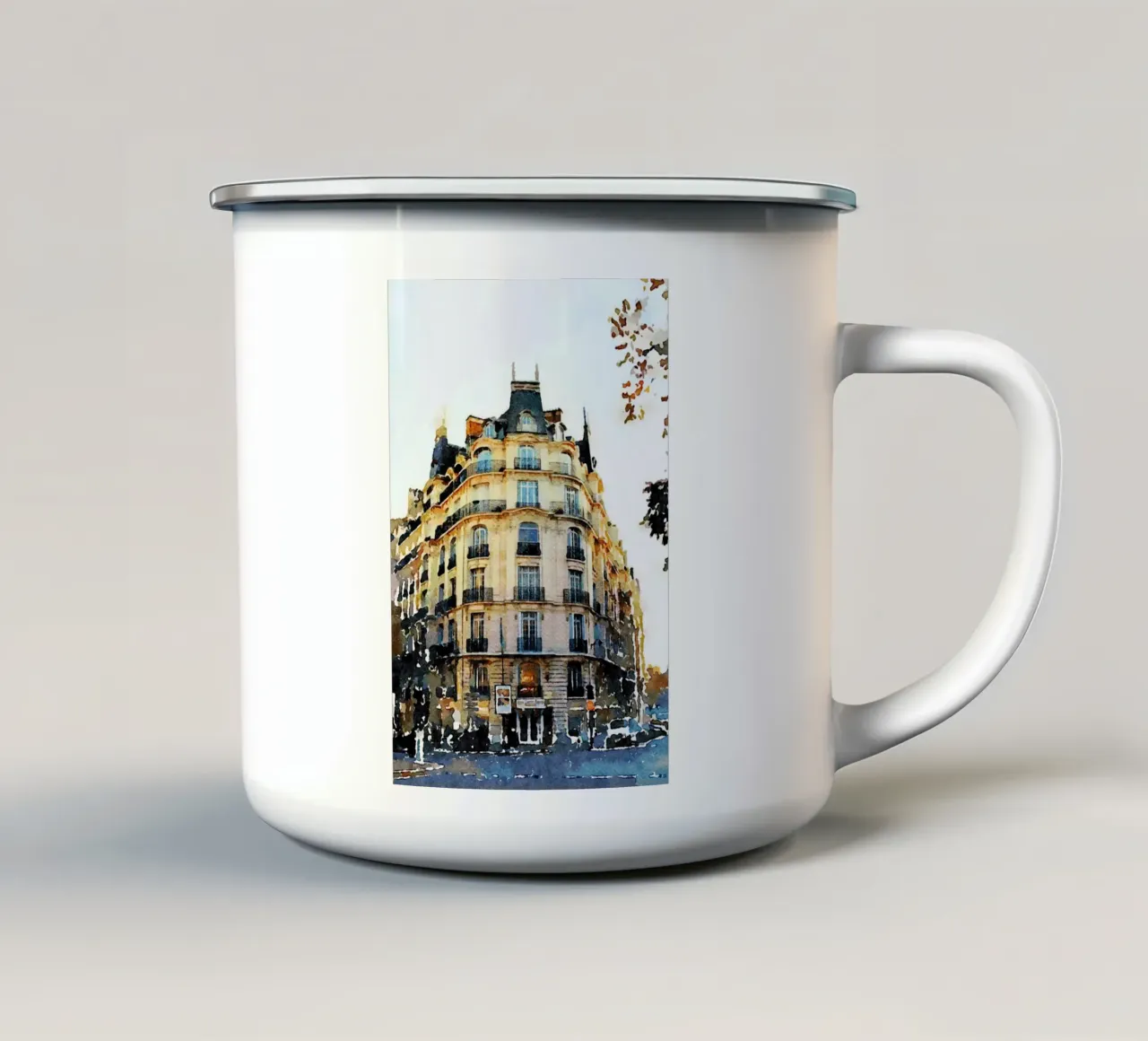 A Parigi tazza in smalto da Massimo Frascogna