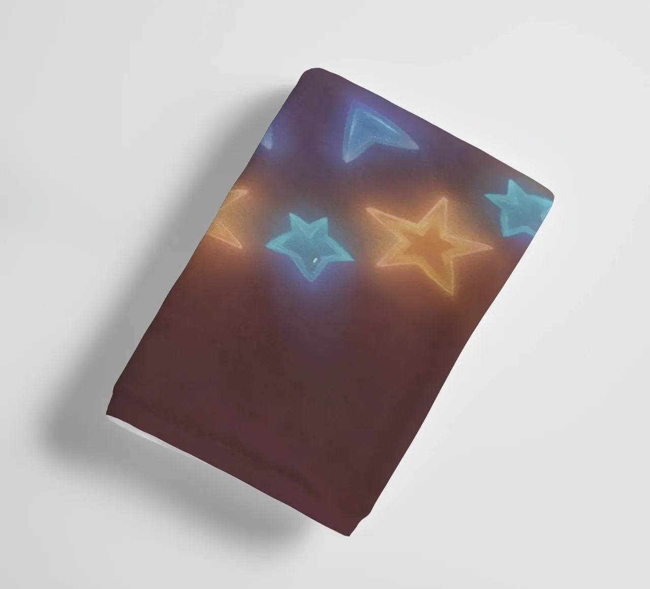 Circular arrangement of glowing stars and chevrons towel by DesignDoodle