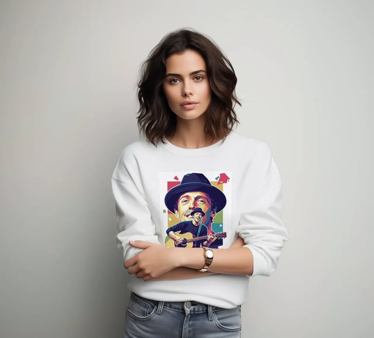Jason Mraz kleurrijke pop-art sweatshirt van Hantamrata