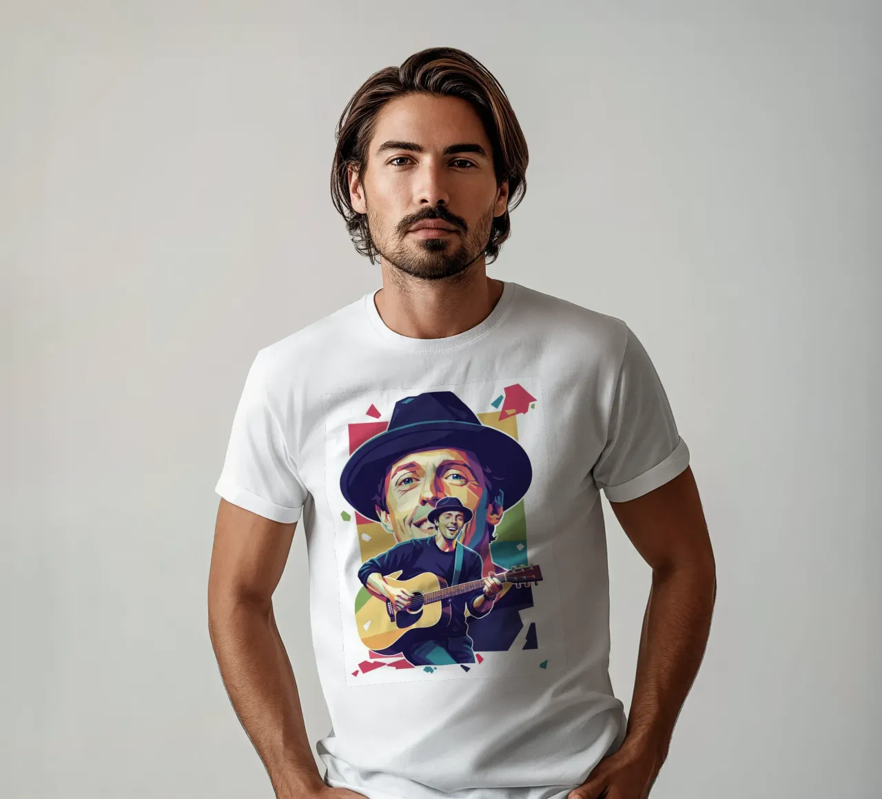 Jason Mraz: pop art colorata t-shirt da Hantamrata