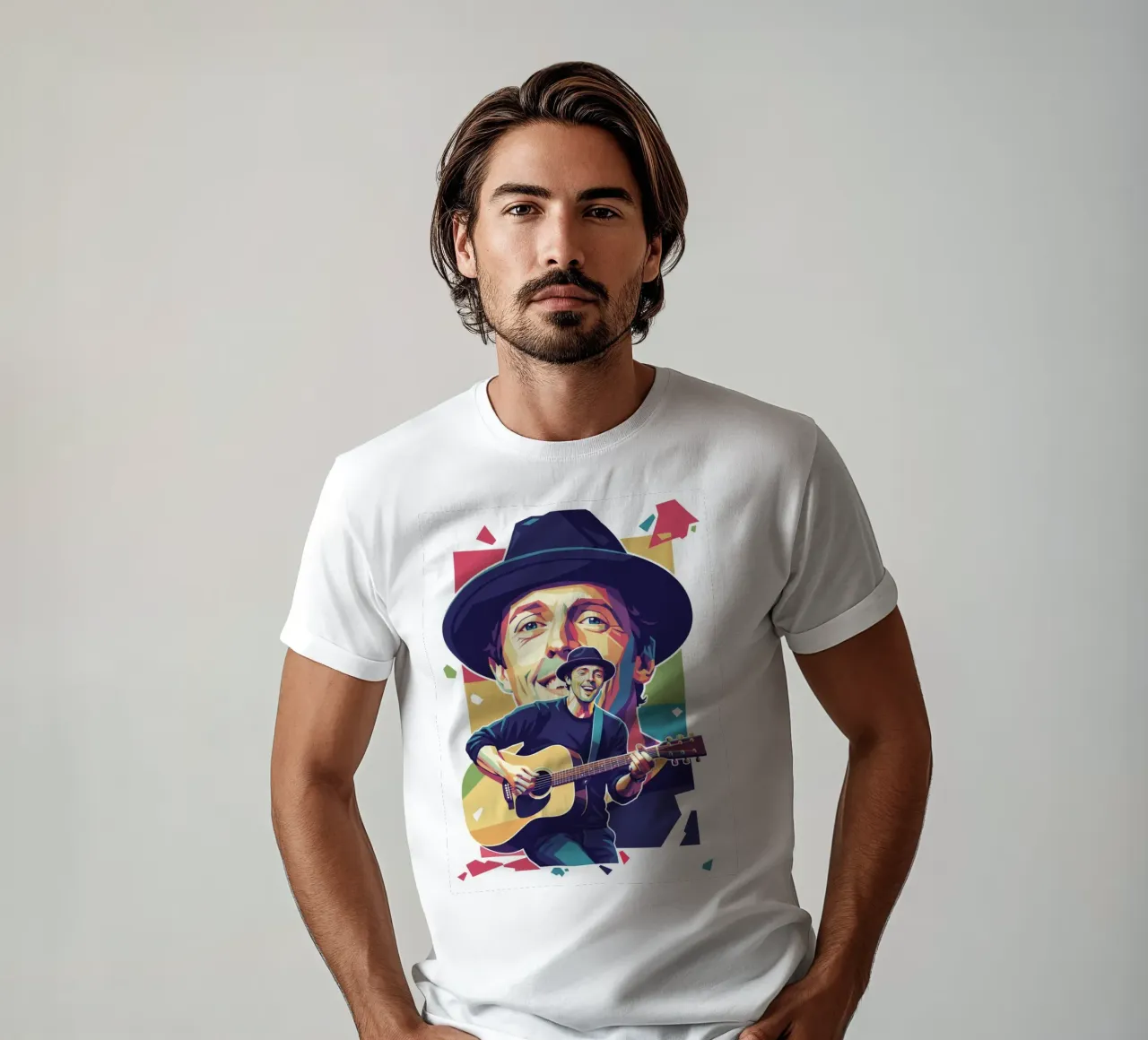 Jason Mraz: pop art colorata t-shirt da Hantamrata