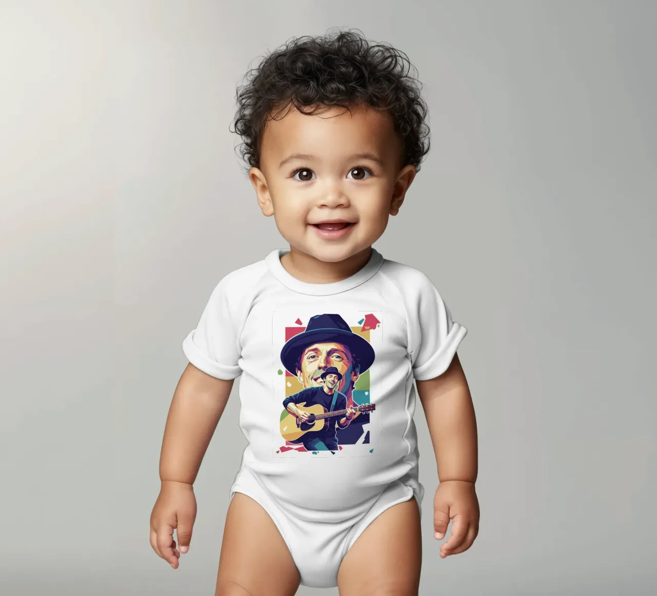 Jason Mraz: pop art colorata body neonato maniche corte da Hantamrata