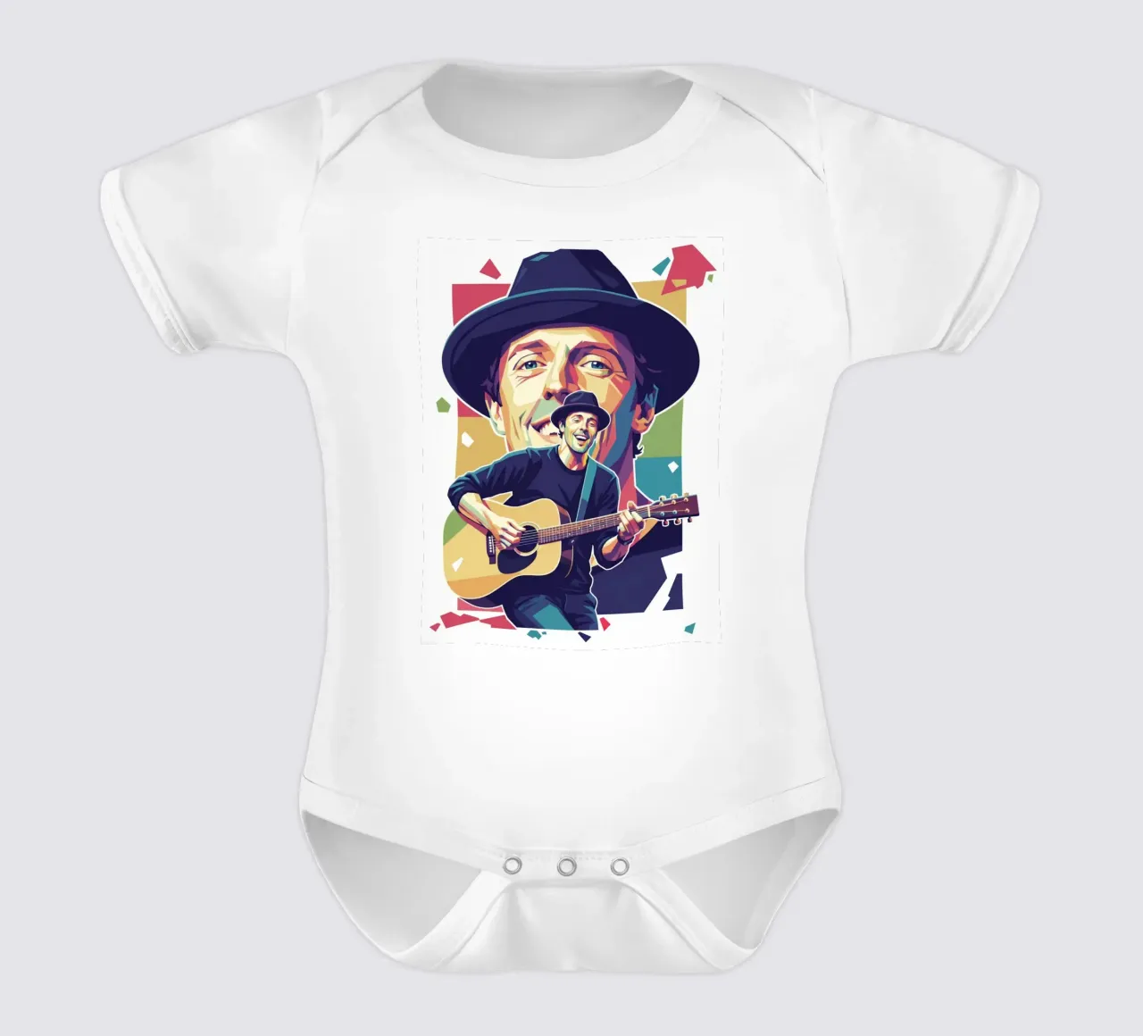 Jason Mraz: pop art colorata body neonato maniche corte da Hantamrata