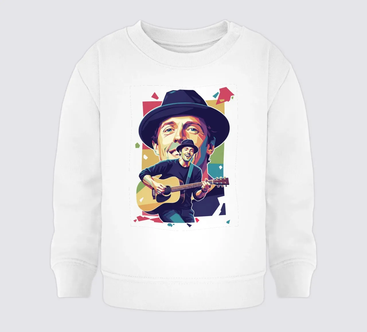 Jason Mraz: pop art colorata felpa neonato da Hantamrata