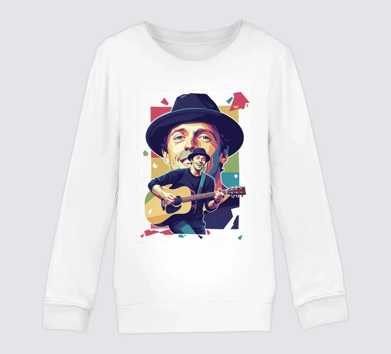 Jason Mraz: pop art colorata felpa bambino da Hantamrata