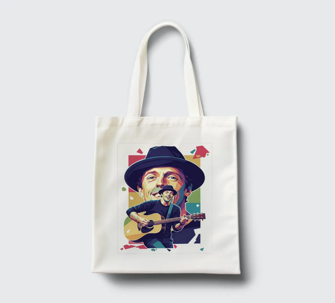 Jason Mraz: pop art colorata borsa in juta da Hantamrata