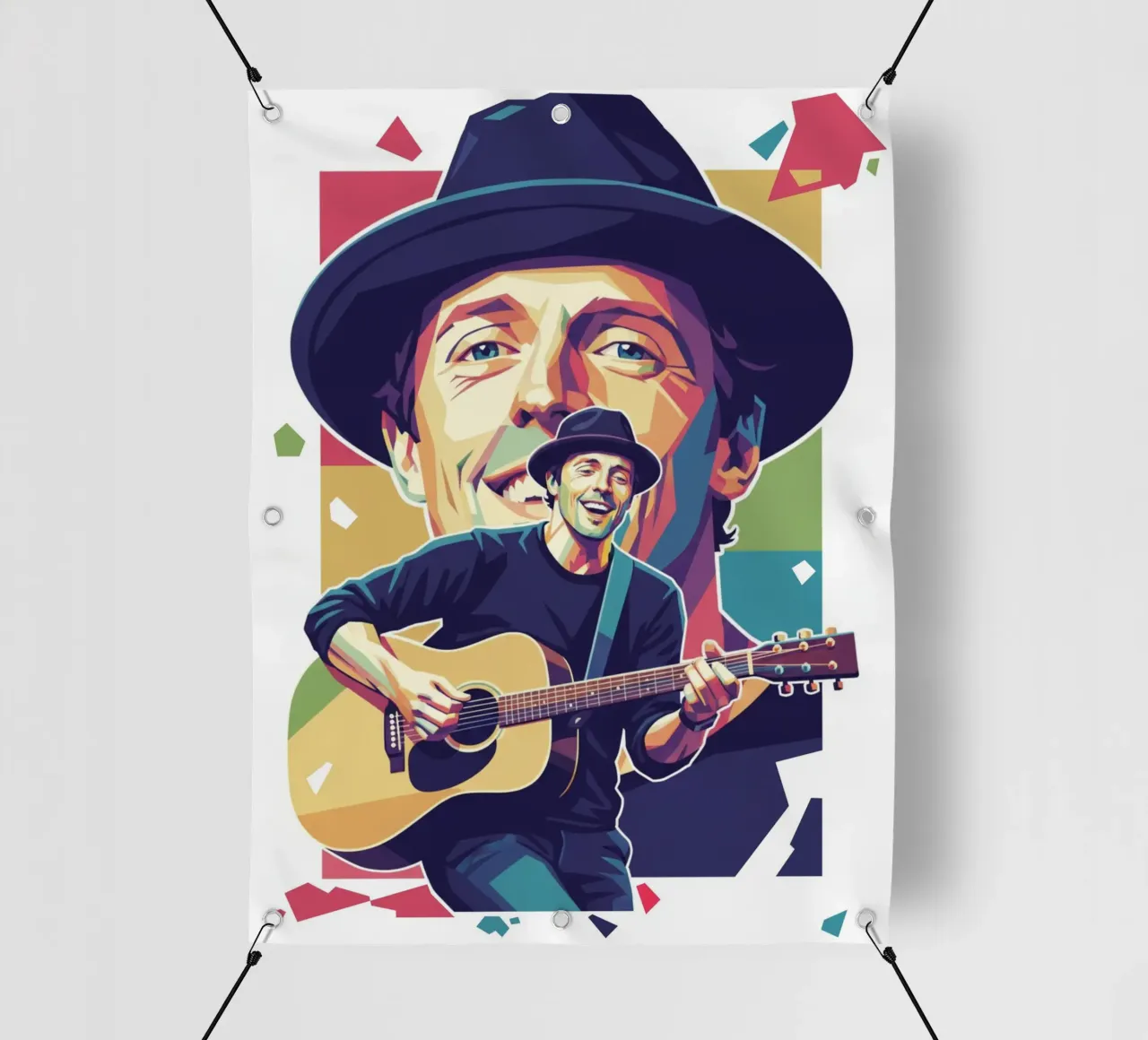 Jason Mraz: pop art colorata telo in pvc da Hantamrata