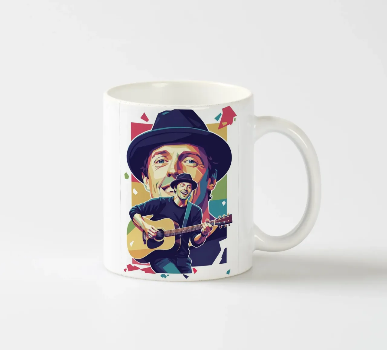 Jason Mraz: pop art colorata tazza in ceramica da Hantamrata