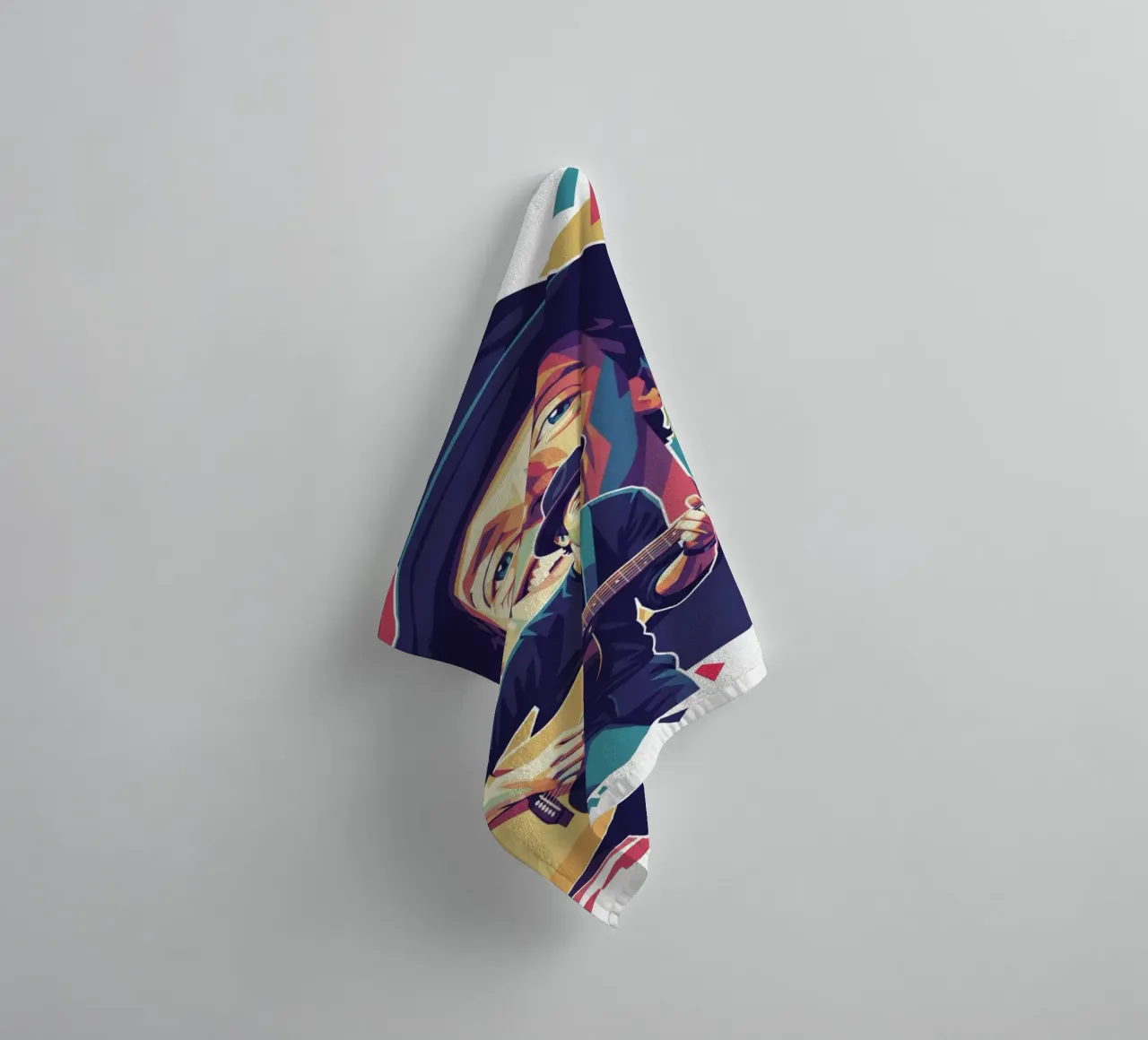 Jason Mraz colorful pop art towel by Hantamrata