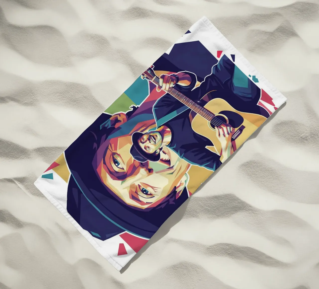 Jason Mraz: pop art colorata telo mare da Hantamrata