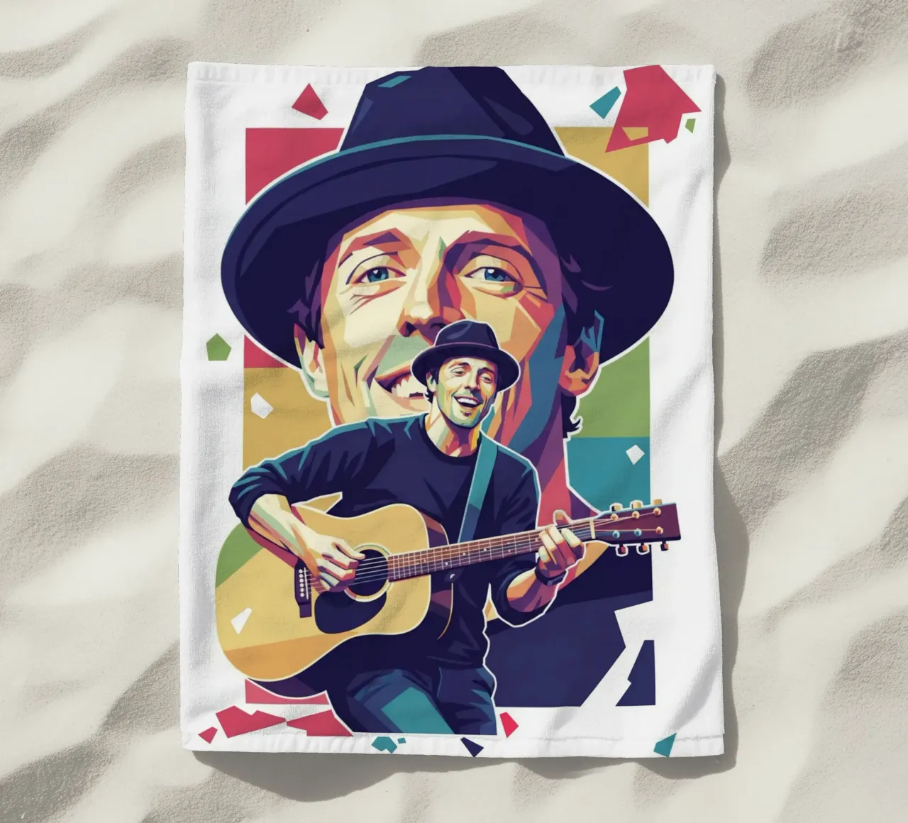 Jason Mraz: pop art colorata telo mare da Hantamrata