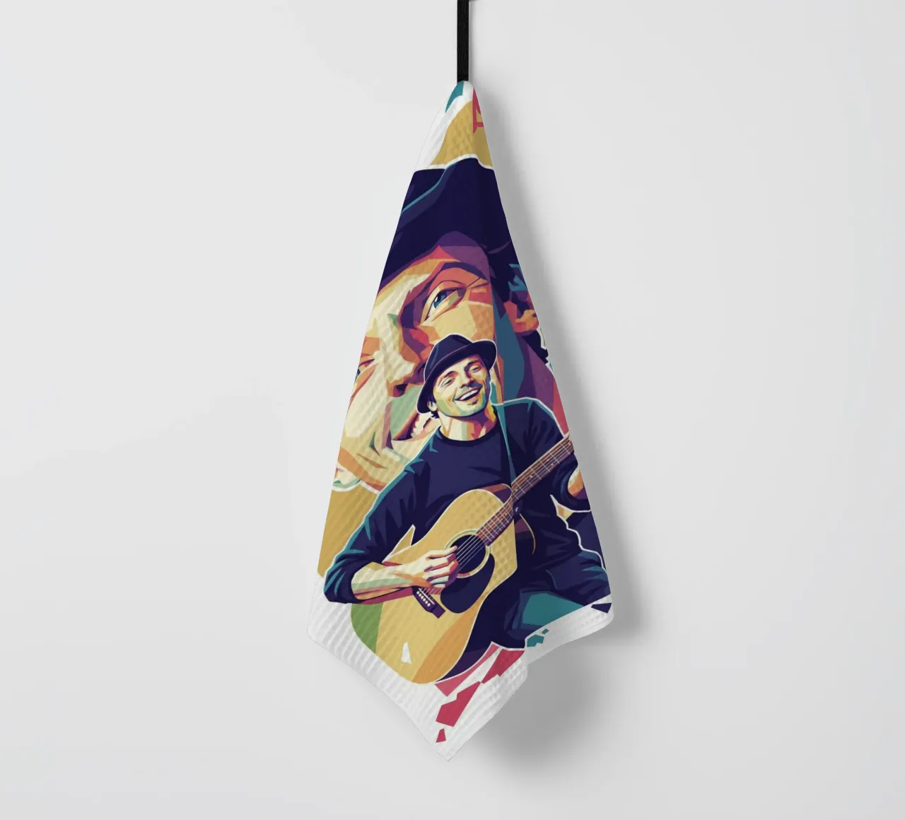 Jason Mraz: pop art colorata canovaccio da cucina da Hantamrata