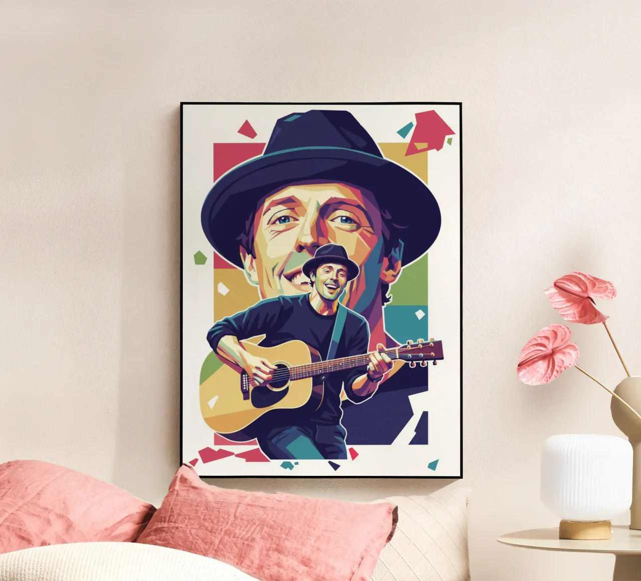 Jason Mraz: pop art colorata plexiglass da Hantamrata