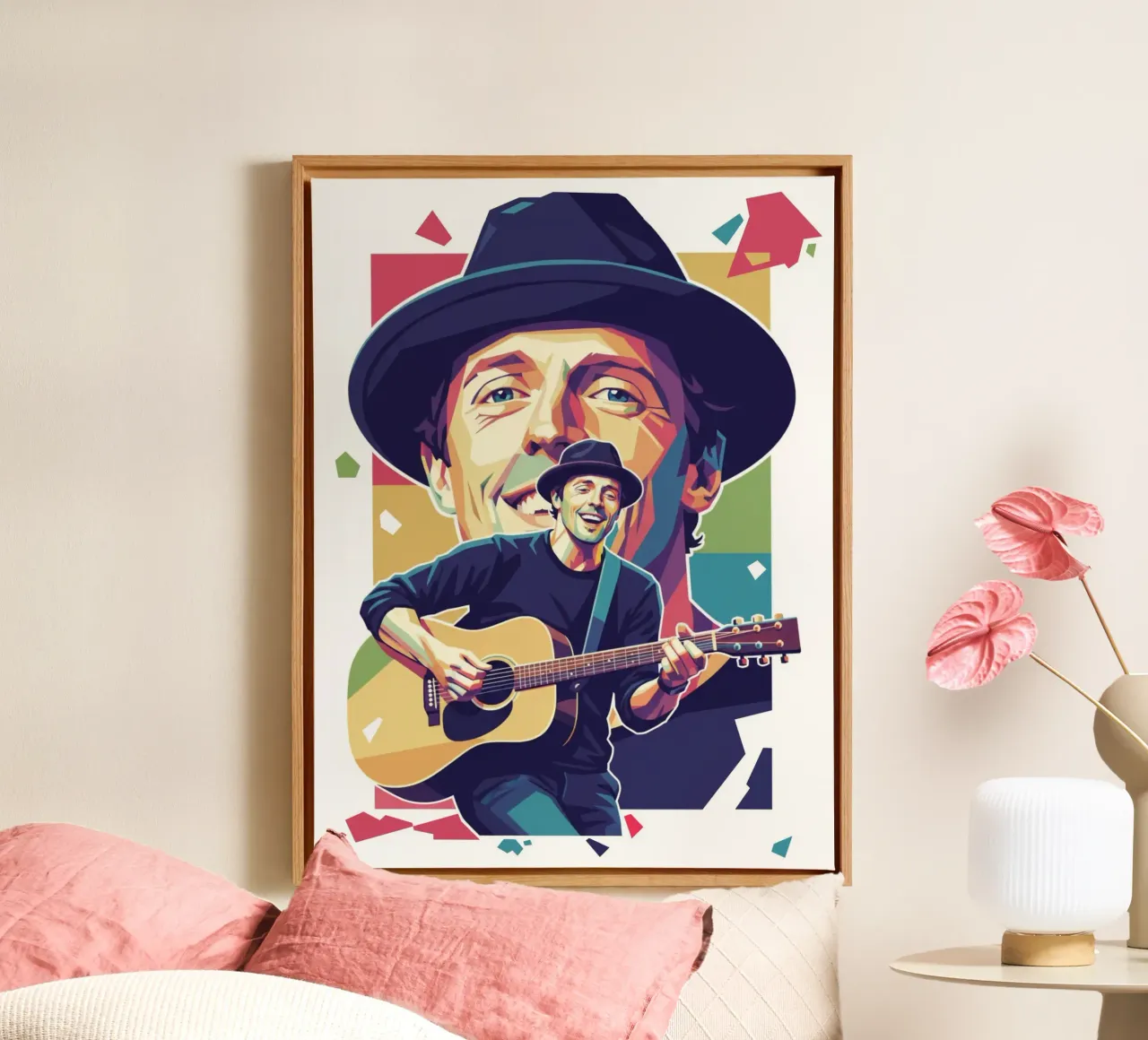Jason Mraz: pop art colorata tela da Hantamrata