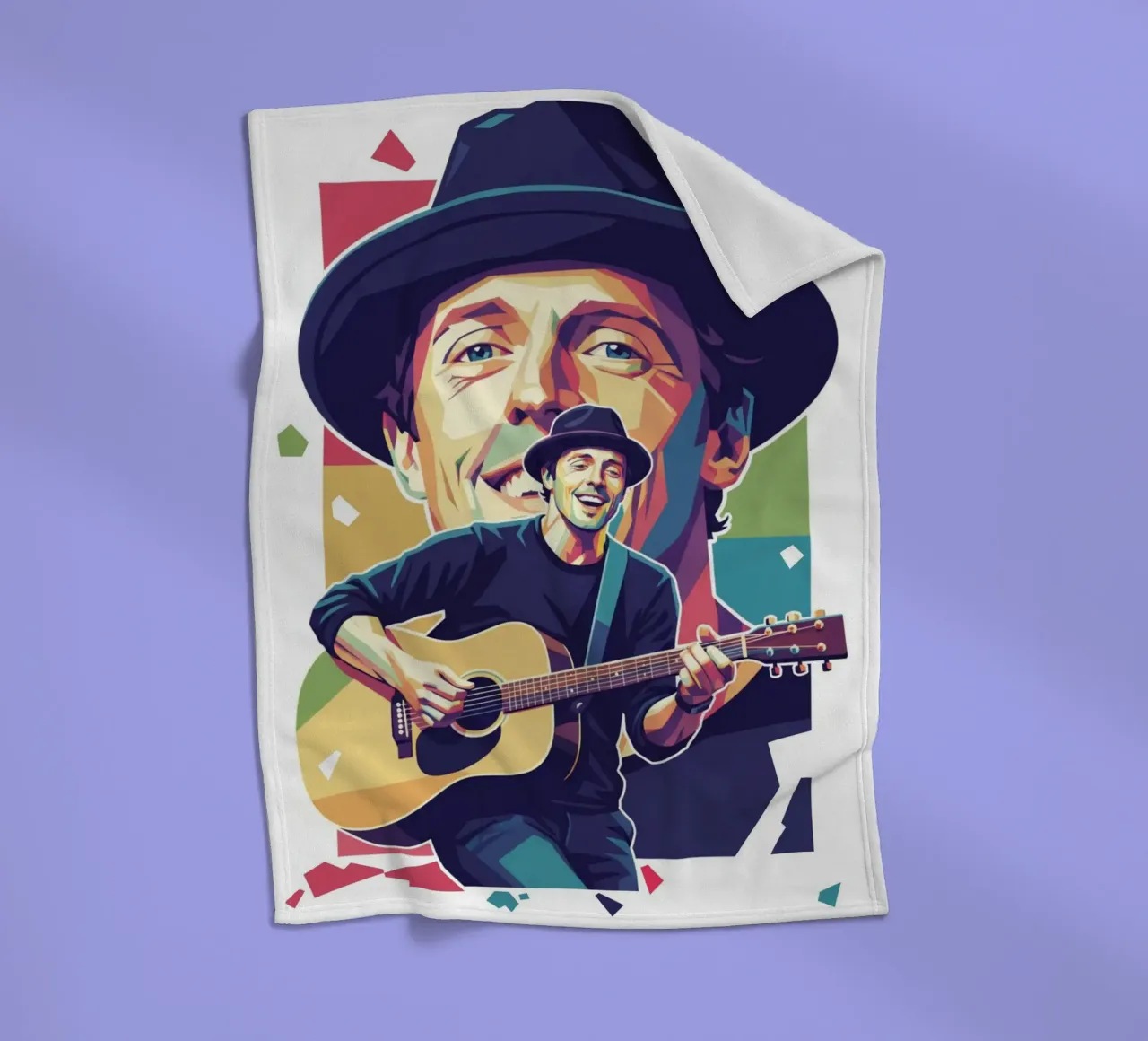 Jason Mraz: pop art colorata coperta in pile da Hantamrata