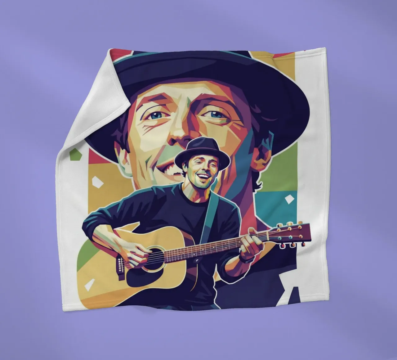Jason Mraz: pop art colorata coperta in pile da Hantamrata
