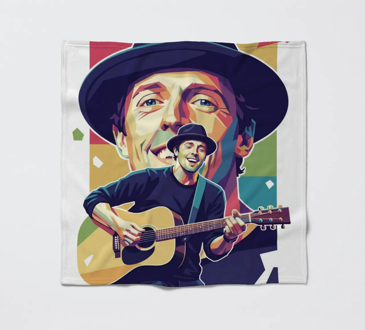 Jason Mraz: pop art colorata coperta in pile da Hantamrata