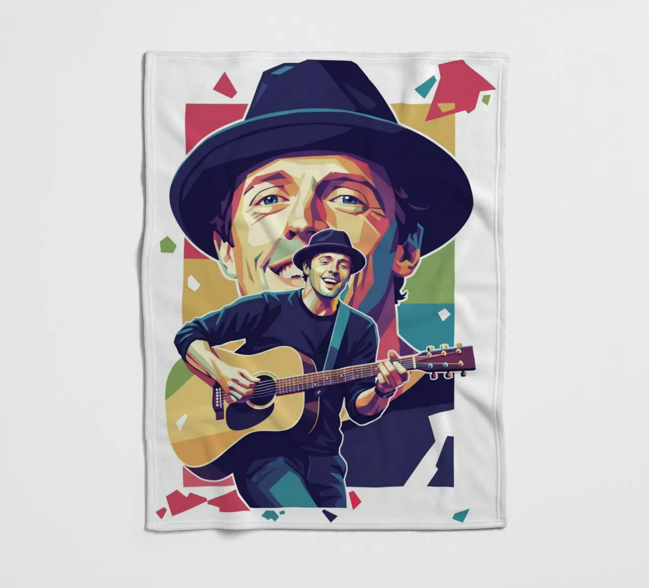 Jason Mraz: pop art colorata coperta in pile da Hantamrata