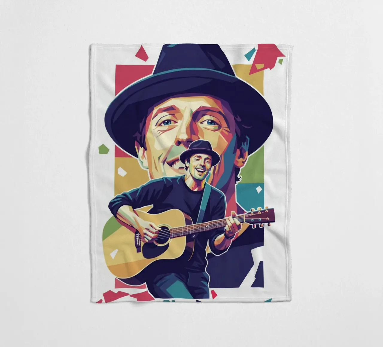 Jason Mraz: pop art colorata coperta in pile da Hantamrata