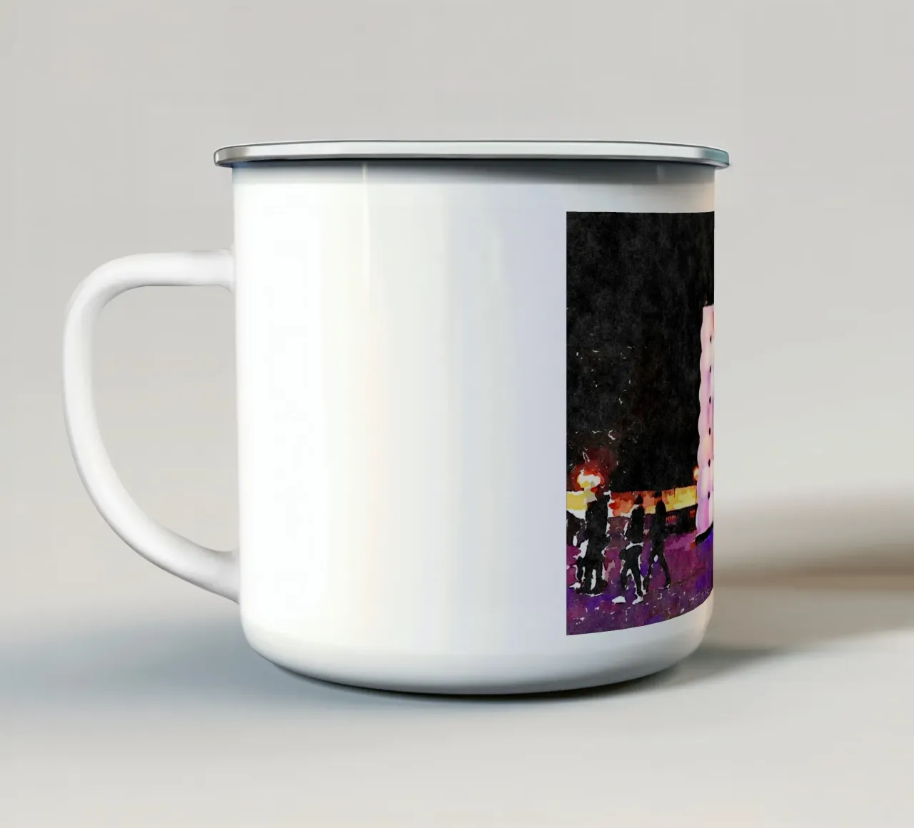 A Parigi tazza in smalto da Massimo Frascogna