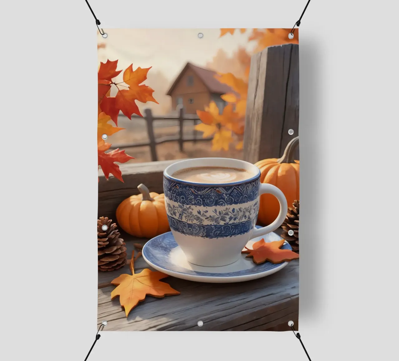Tazza da caffè con decorazioni autunnali telo in pvc da DesignDoodle