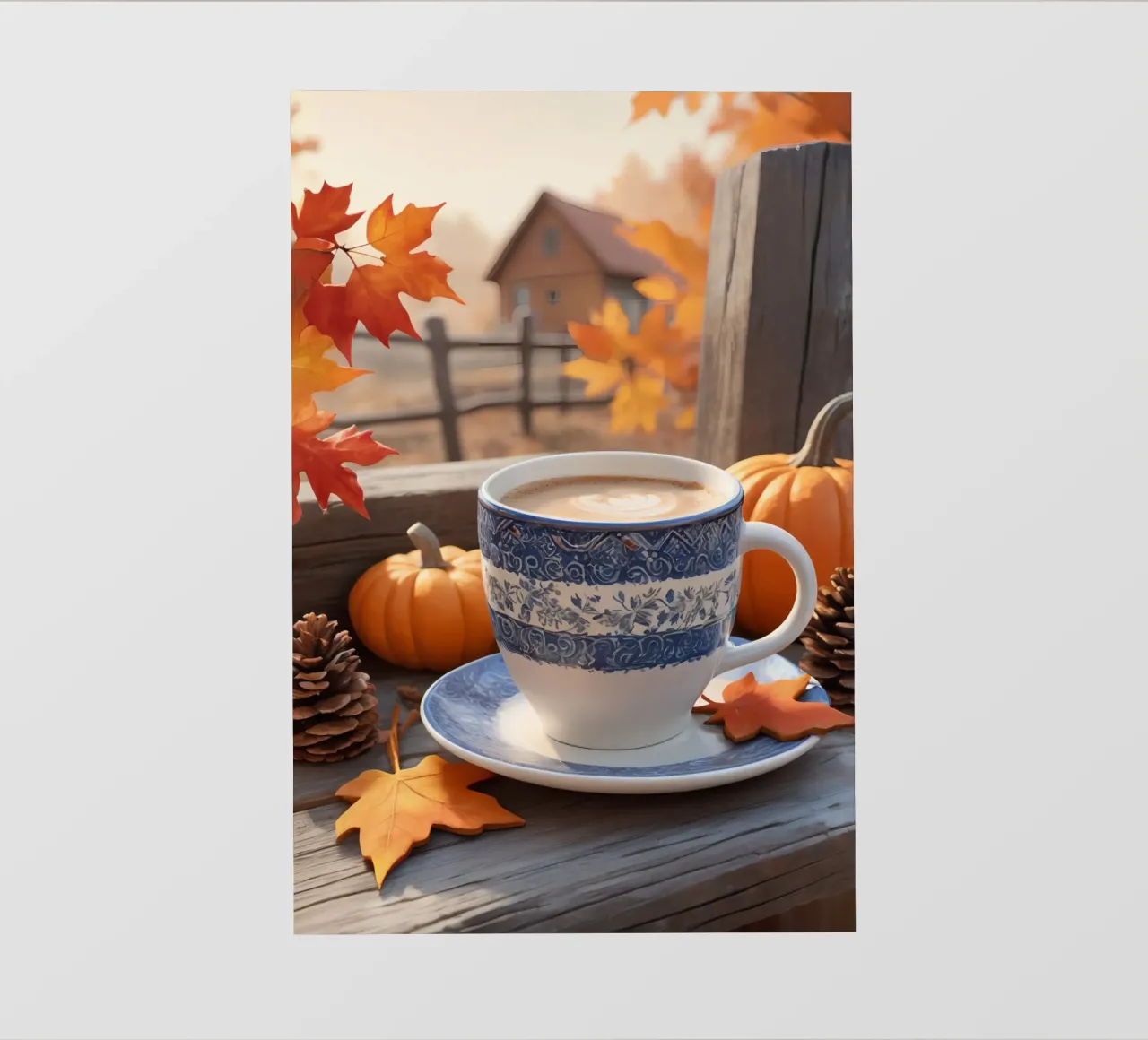 Tazza da caffè con decorazioni autunnali telo in pvc da DesignDoodle