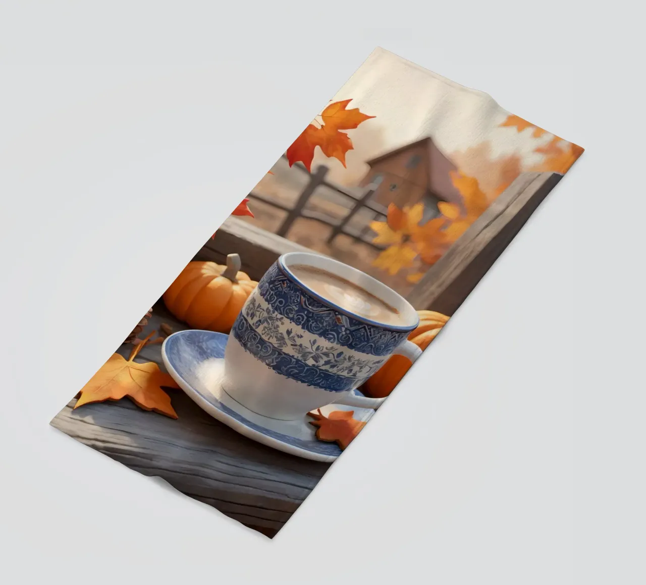 Tazza da caffè con decorazioni autunnali telo mare da DesignDoodle
