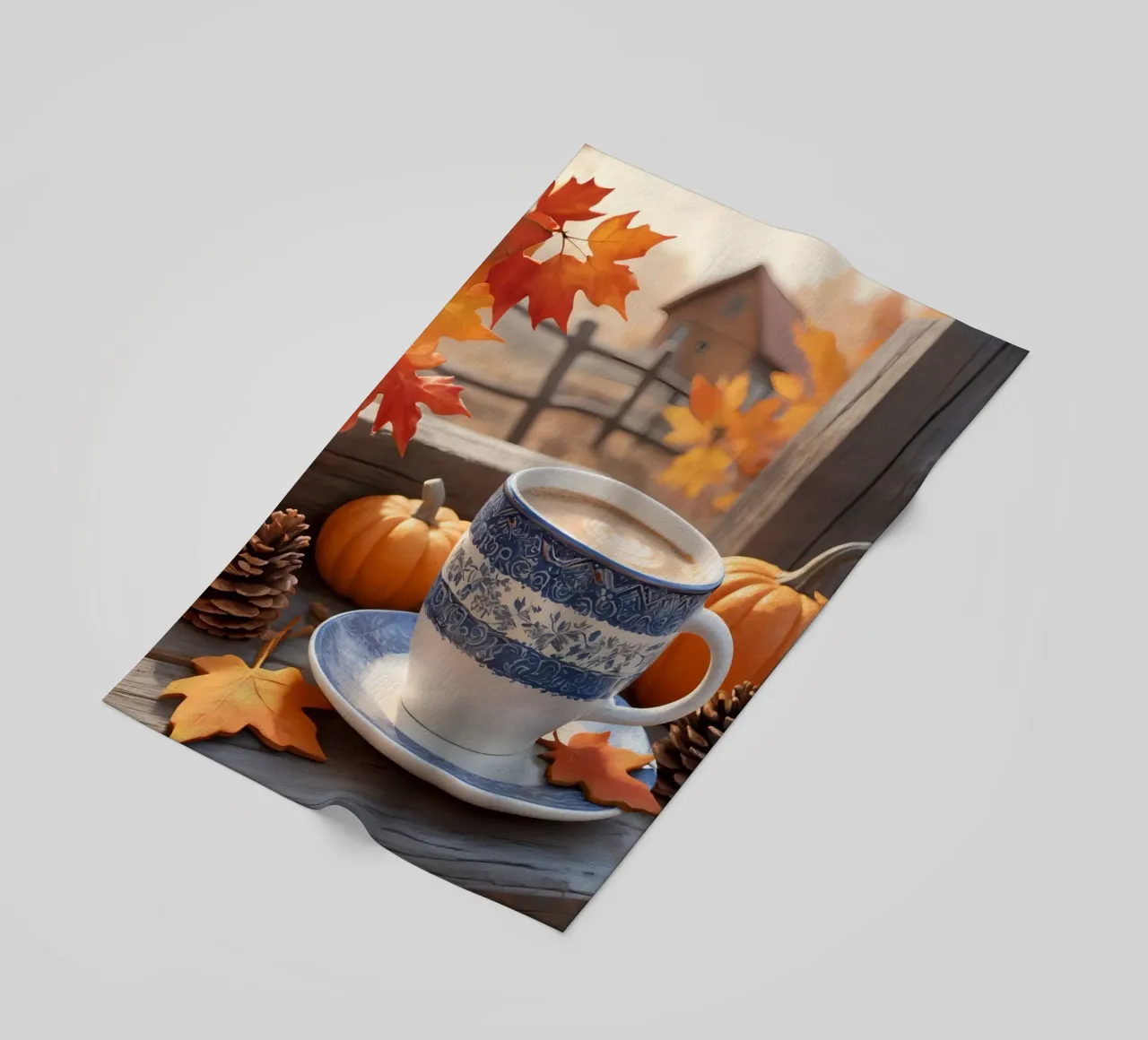 Tazza da caffè con decorazioni autunnali telo mare da DesignDoodle