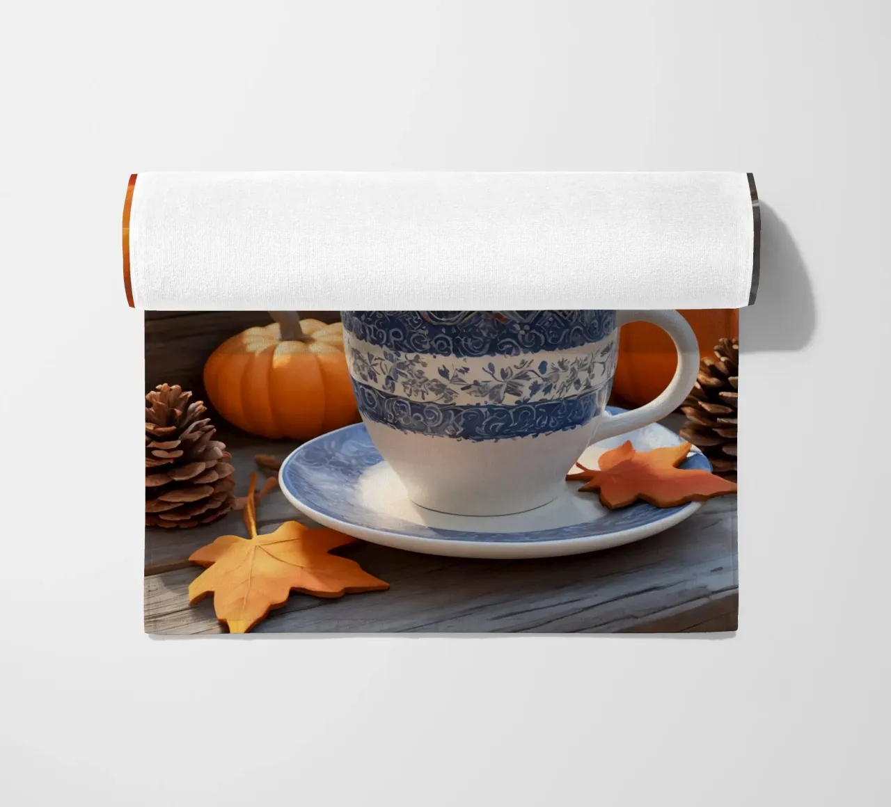 Tazza da caffè con decorazioni autunnali telo mare da DesignDoodle