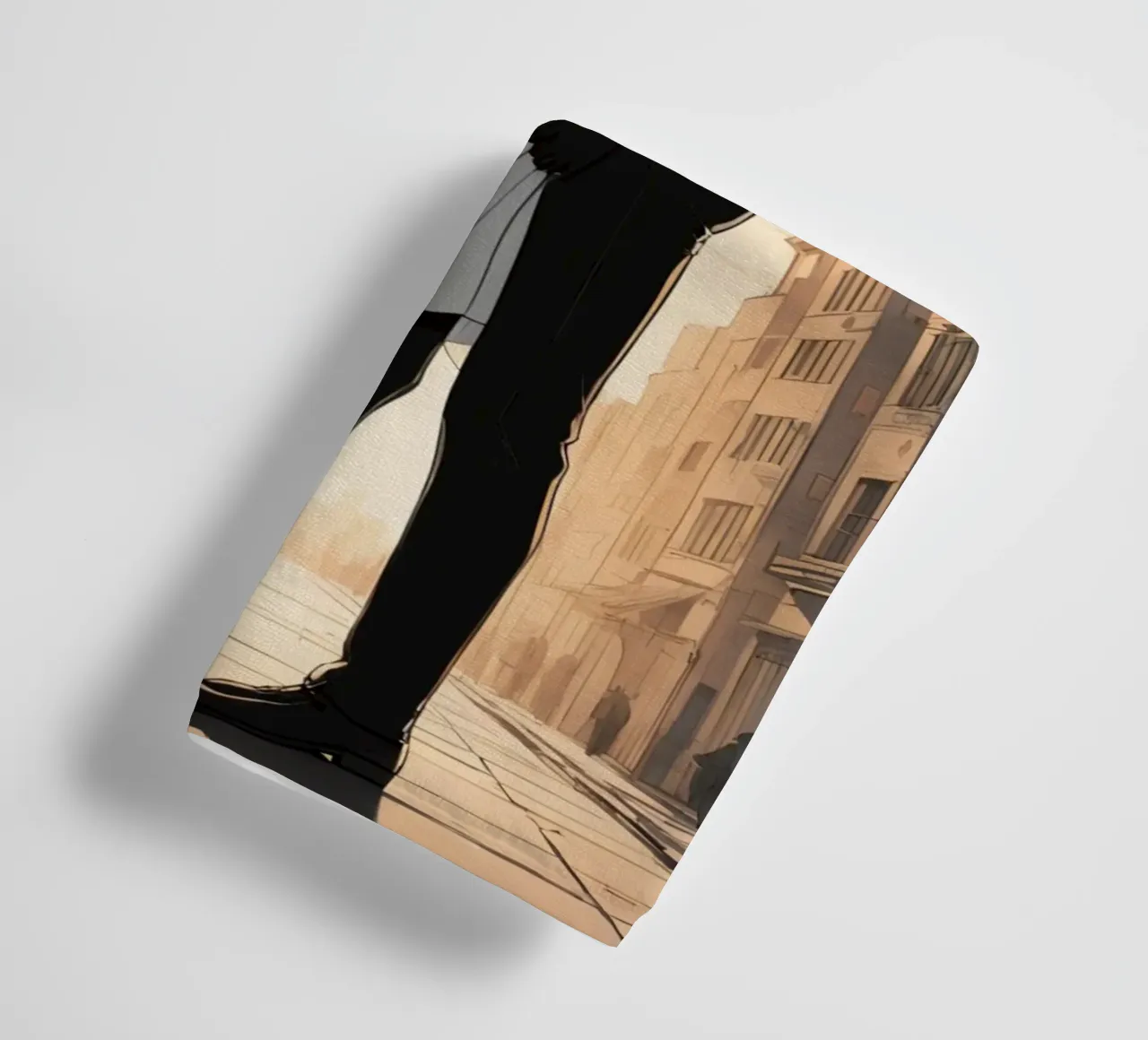 Coppia abbracciata in una strada della città al tramonto asciugamano da bagno da DesignDoodle