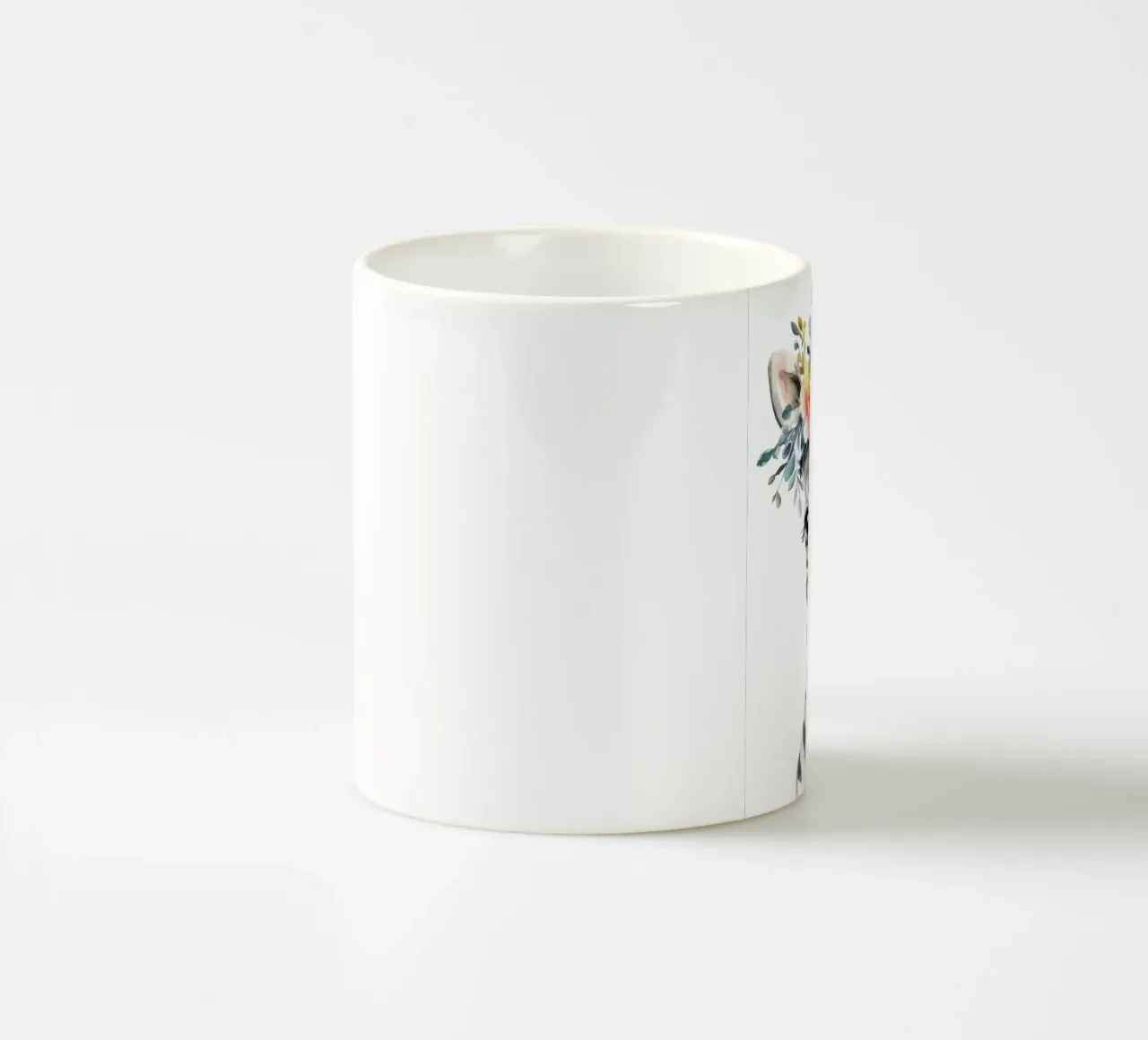 Simpatica zebra con corona floreale tazza in ceramica da Damion Francis