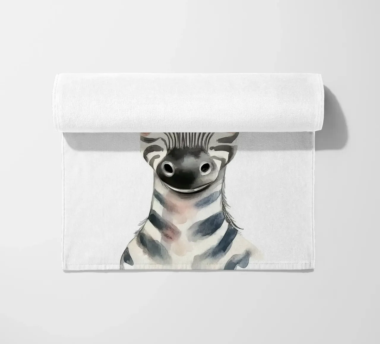 Simpatica zebra con corona floreale telo mare da Damion Francis