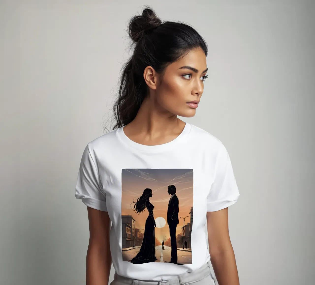 Coppia in strada al tramonto t-shirt da DesignDoodle
