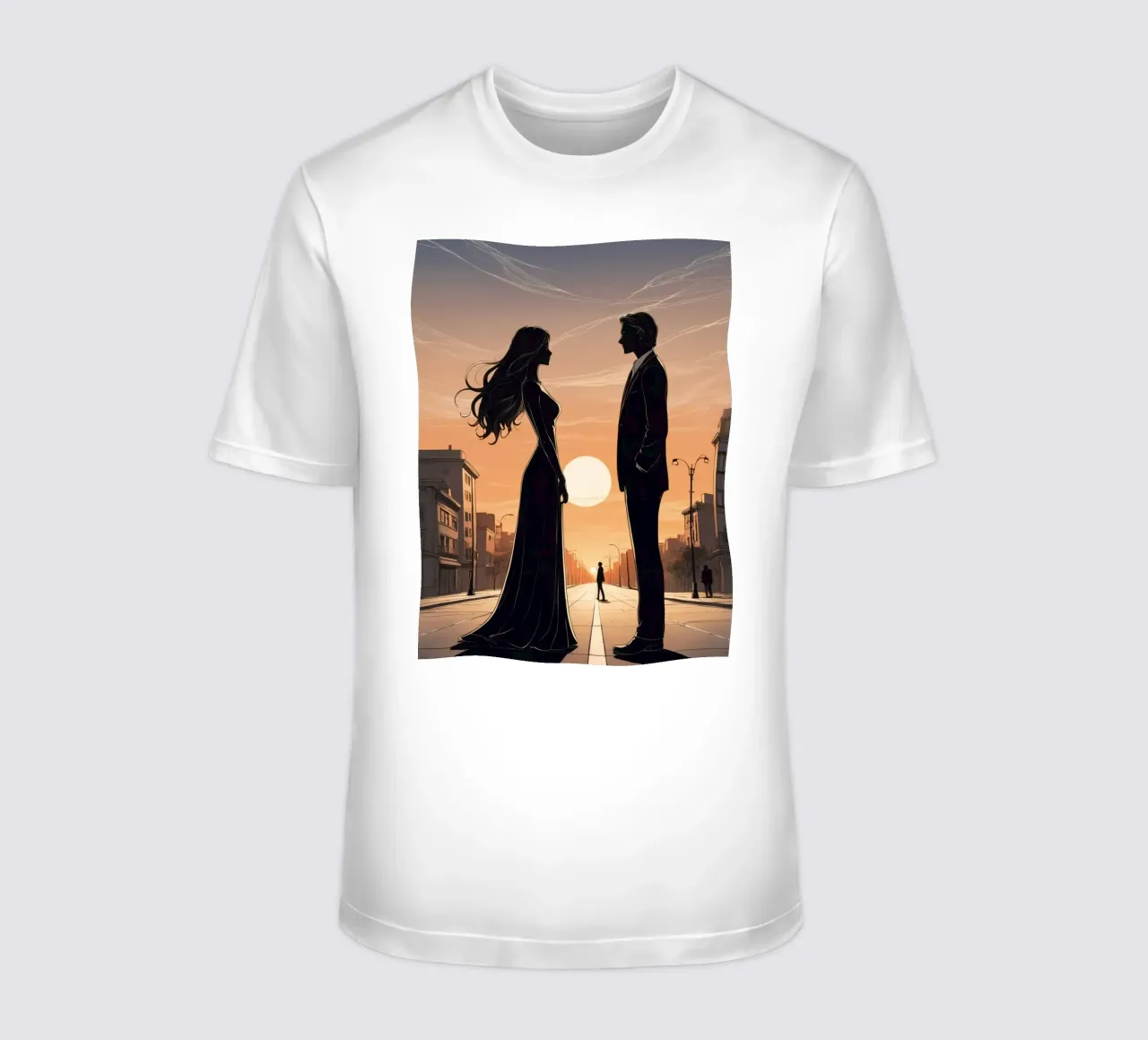 Coppia in strada al tramonto t-shirt da DesignDoodle