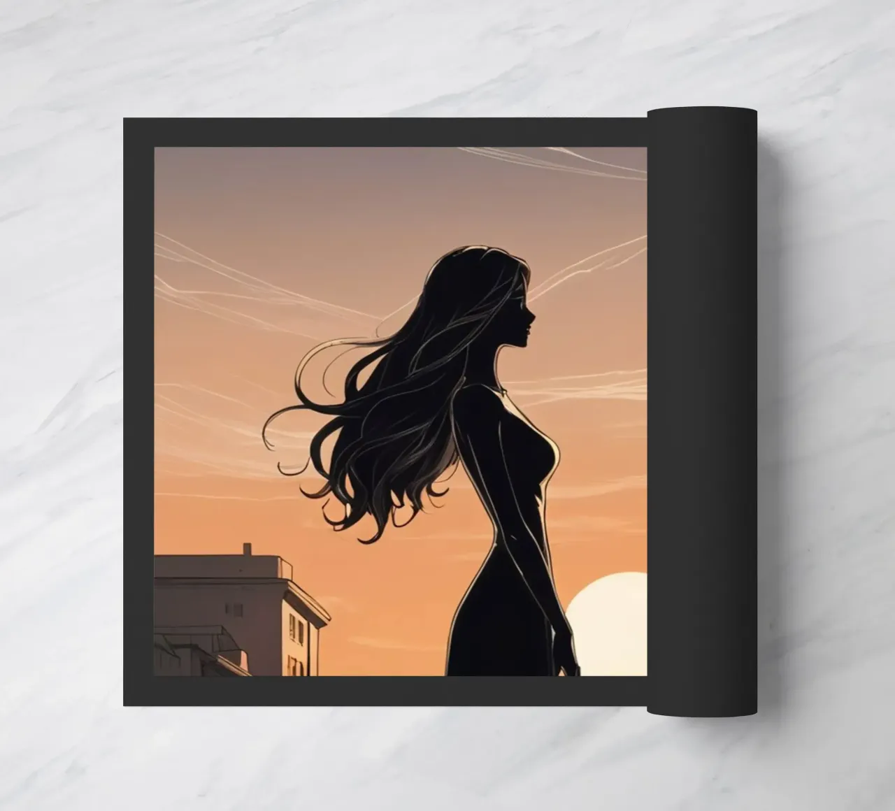 Coppia in strada al tramonto zerbino da DesignDoodle