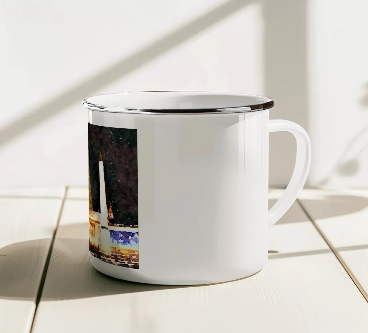 A Parigi tazza in smalto da Massimo Frascogna