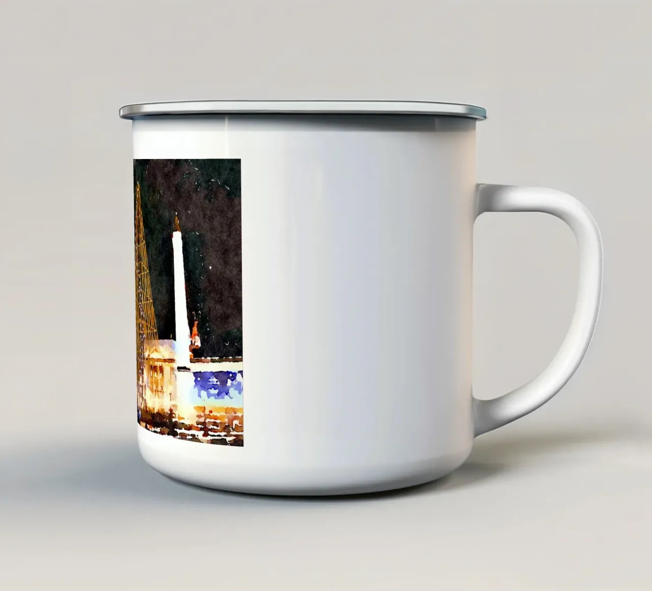 A Parigi tazza in smalto da Massimo Frascogna