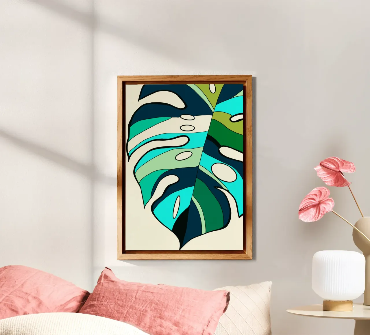 Monstera colorata 04 alluminio dibond da Little Dean