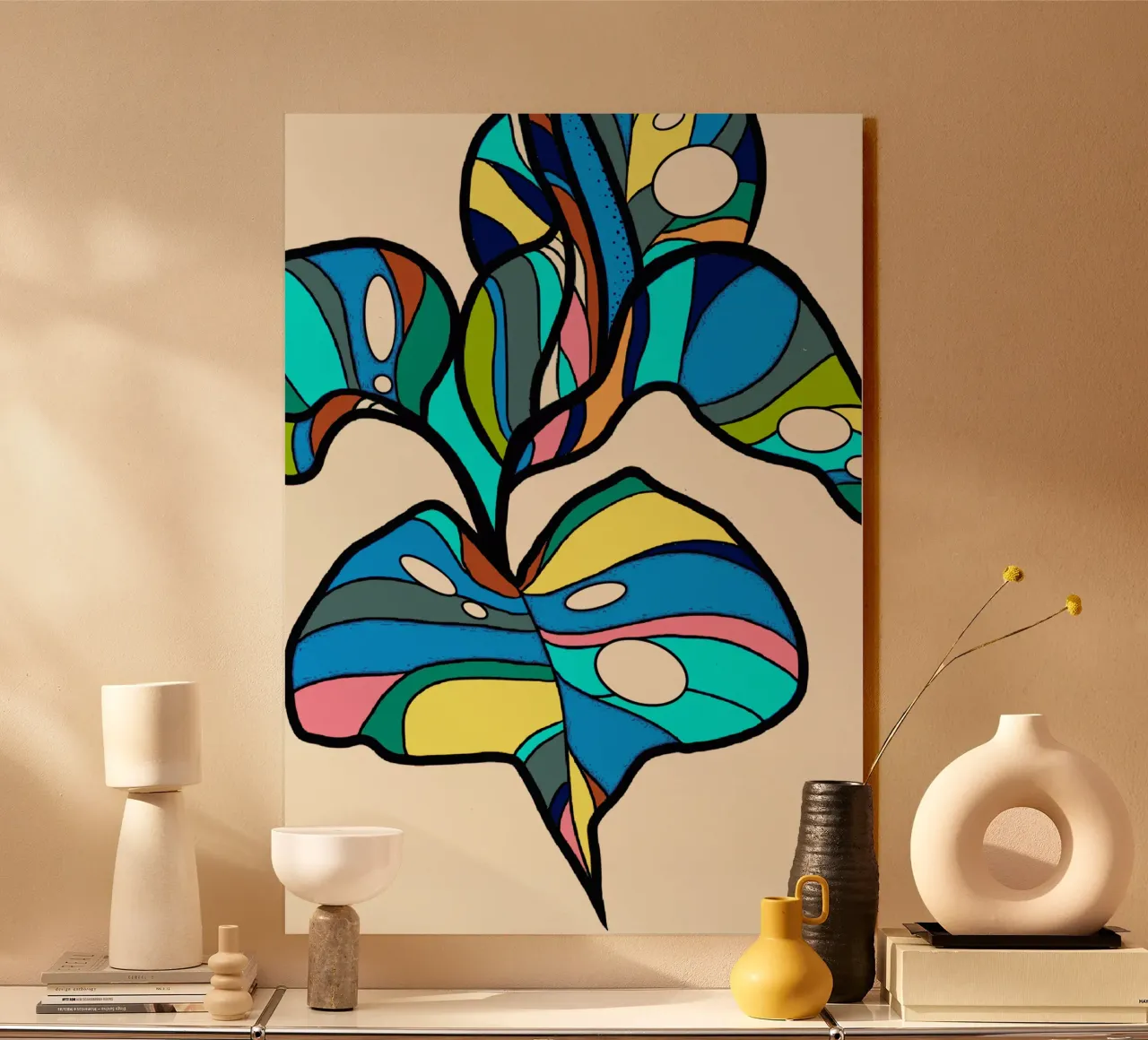 Monstera colorata 05 plexiglass da Little Dean
