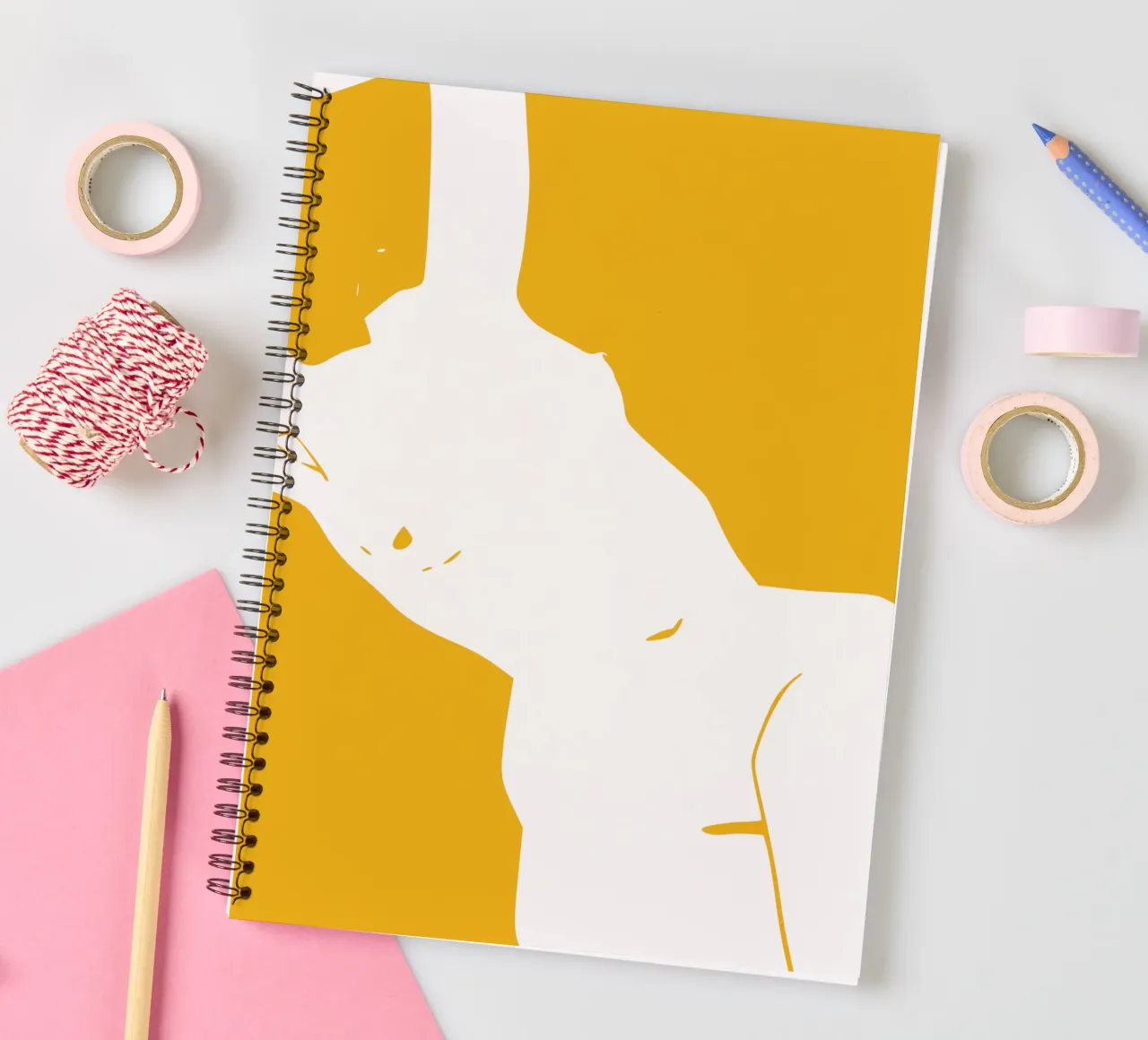 Figurativo in giallo 08 diario ad anelli da Little Dean