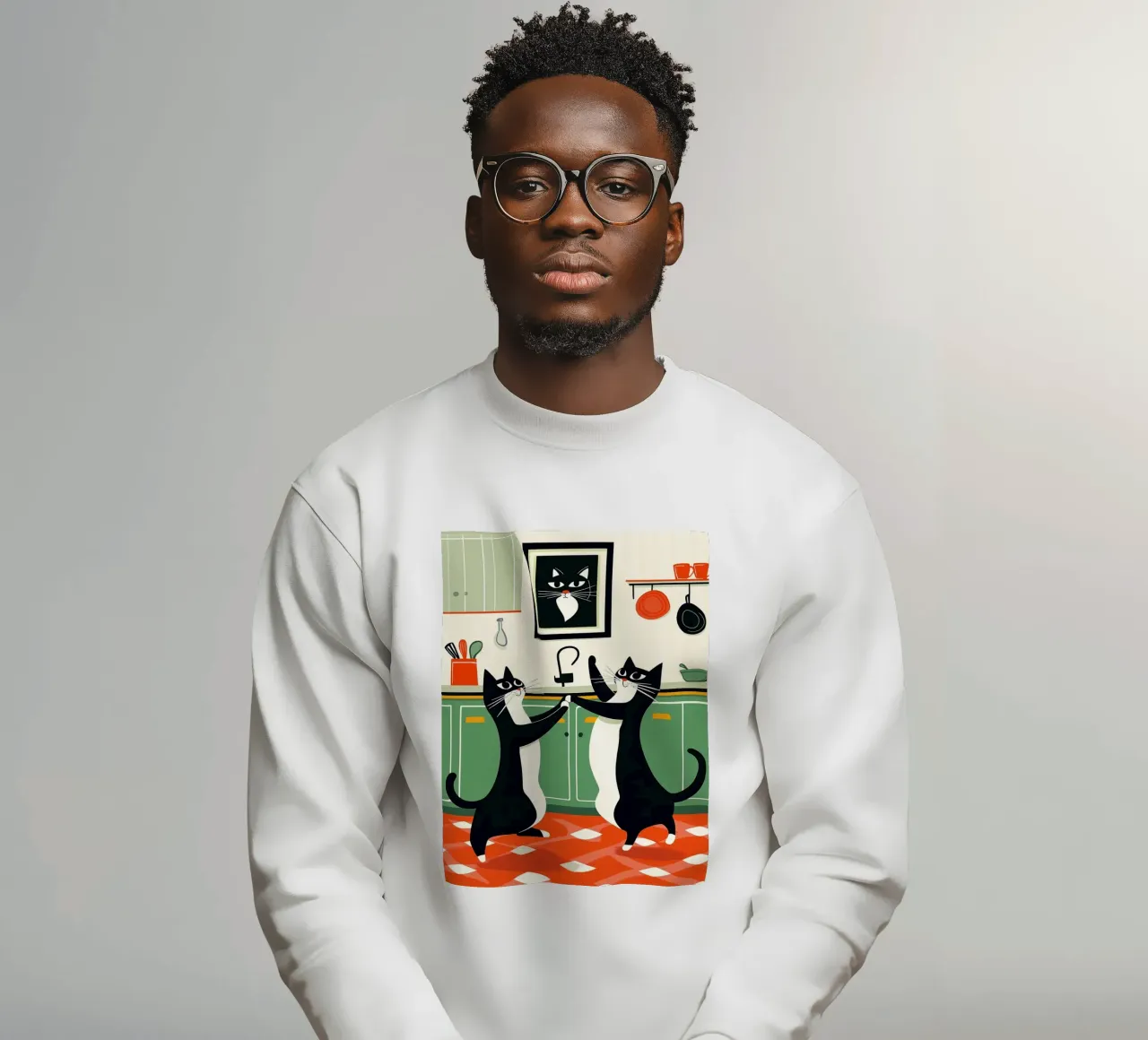 Gatti ballerini in cucina felpa da Damion Francis