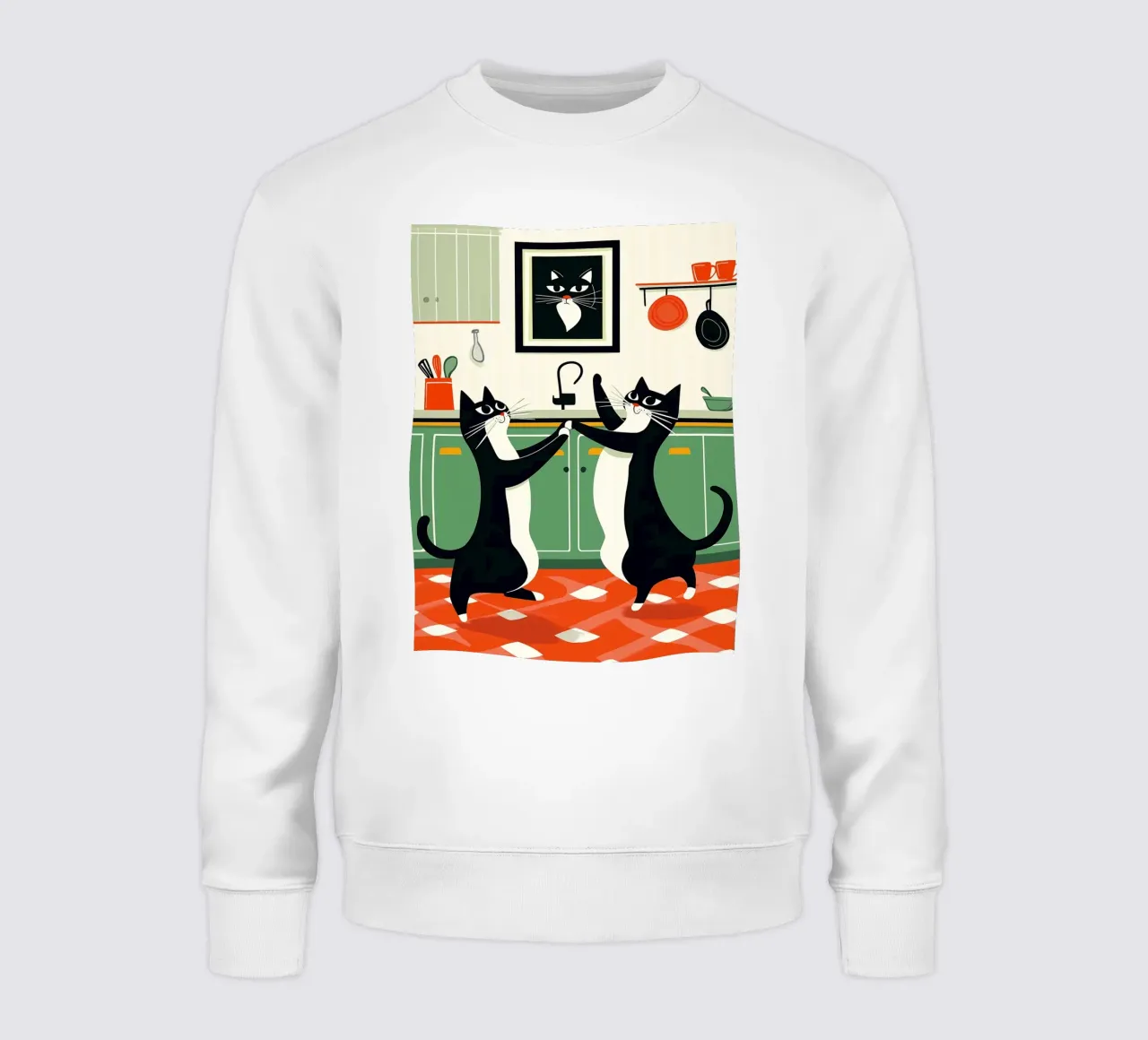 Gatti ballerini in cucina felpa da Damion Francis