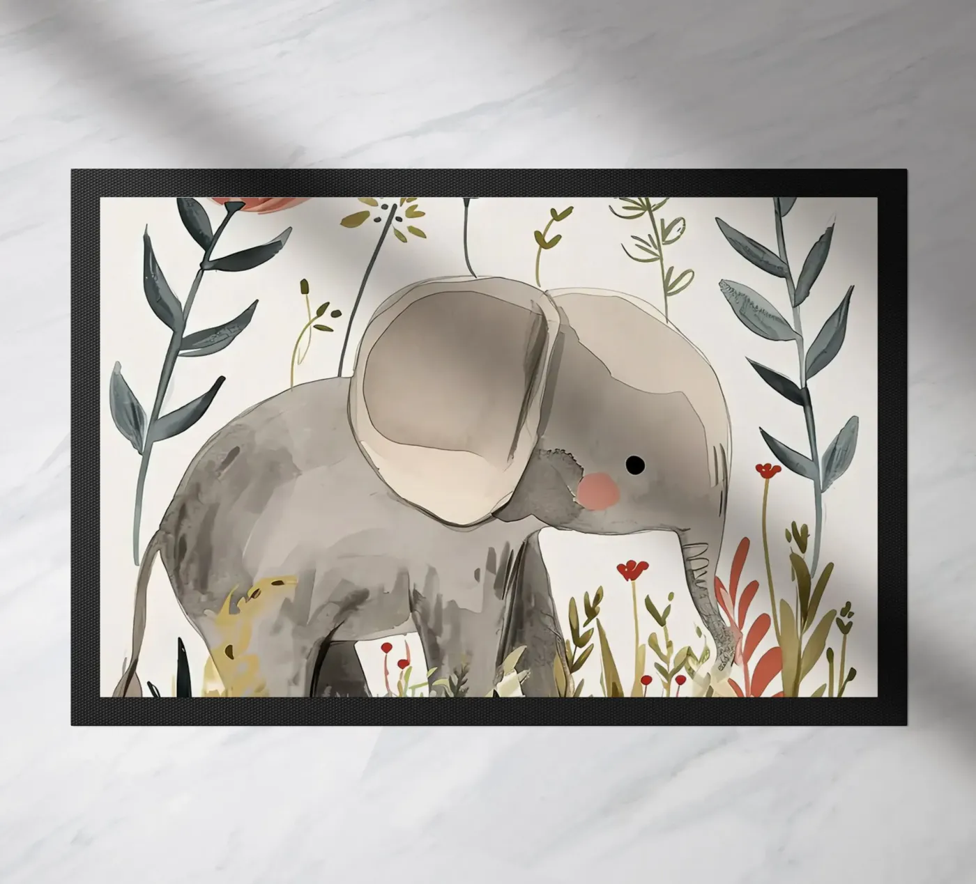 Elephant doormat by Damion Francis