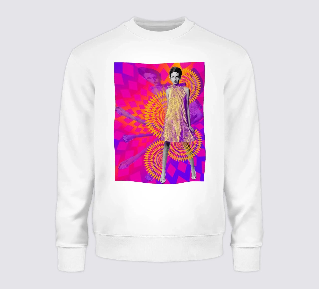 Supermodel Twiggy 1 - Supermodels of the Sixties Series sudadera de DesmondBates