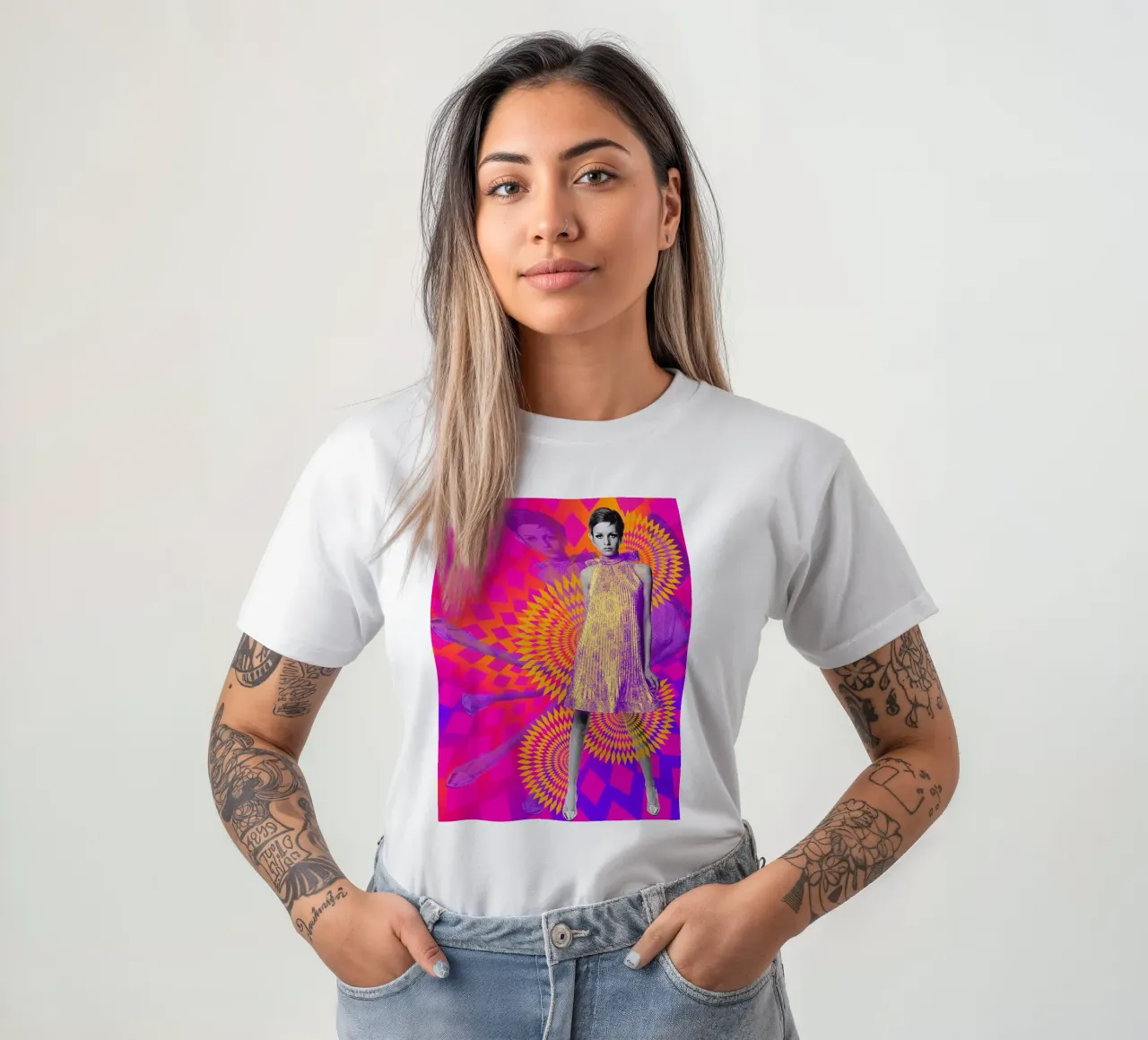 Supermodel Twiggy 1 - Supermodels of the Sixties Series t-shirt da DesmondBates