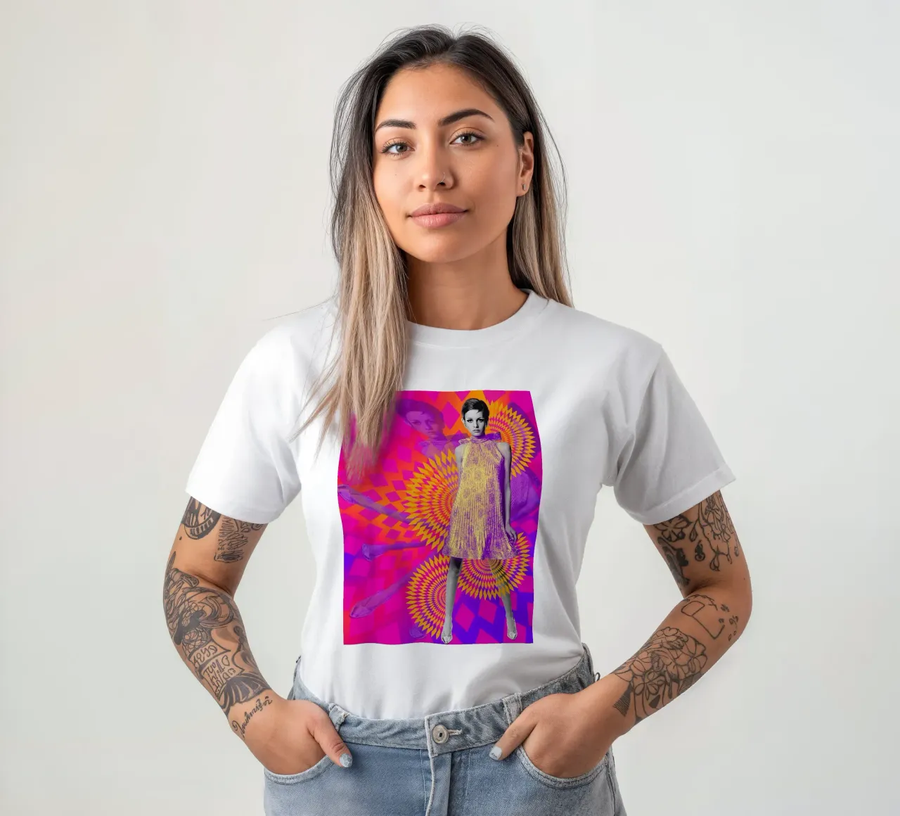 Supermodel Twiggy 1 - Supermodels of the Sixties Series t-shirt de DesmondBates